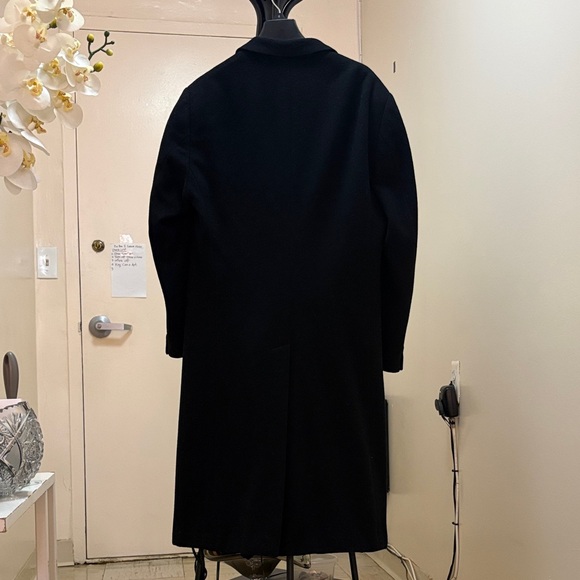 Armani Collezioni Men's Black Cashmere Overcoat Size 42 - Picture 5 of 16